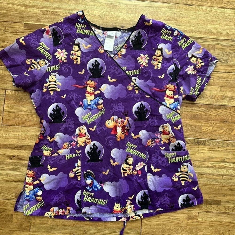 Disney Winnie the Pooh and Friends Halloween Happy Haunting 2 pocket Tie-back Sc - Picture 3 of 8